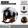 Сертификация DOT Мотоциклетный Casco Go Kart Скутер Мотор-фургон Мотоциклетные шлемы с двумя линзами Винтажные шлемы Four Seasons Racing Half Helmet