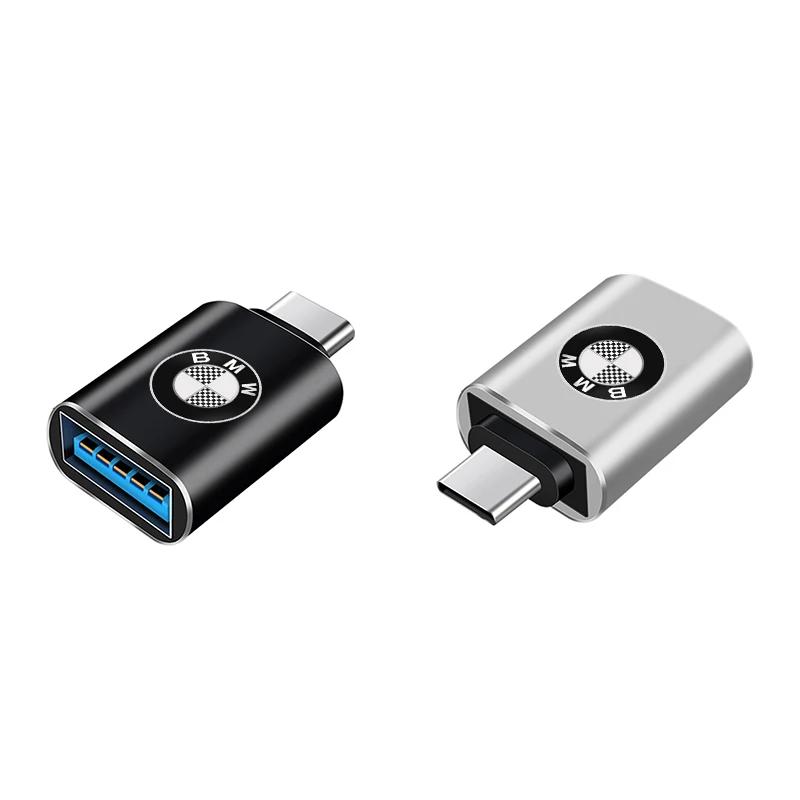 Автомобильная наклейка USB 3.0 Type-C Адаптер данных Type C 10A OTG USB C Папа на USB Для BMW E36 E46 E90 E60 E39 F30 F10 F20 E70 E53 G30 E91