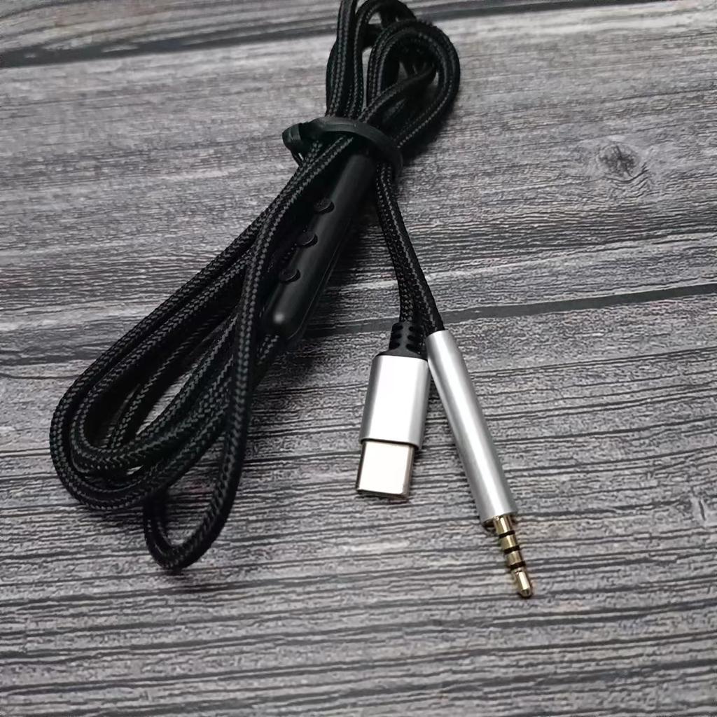 Reliable USB C Cable for QC25/QC35/QC35II/QC45/NC700/Y40/Y45/Y50 Headset Type C to 2.5mm Cord with Inline Mic Wire