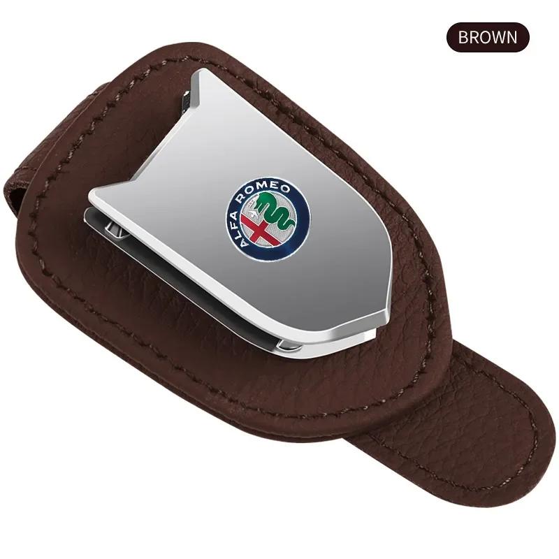 Car Sticker For Alfa Romeo 159 147 Car Glasses Clip Sun Visor Sunglasses Holder Storage Clip For Alfa Romeo Giulia Giulietta 156QX1