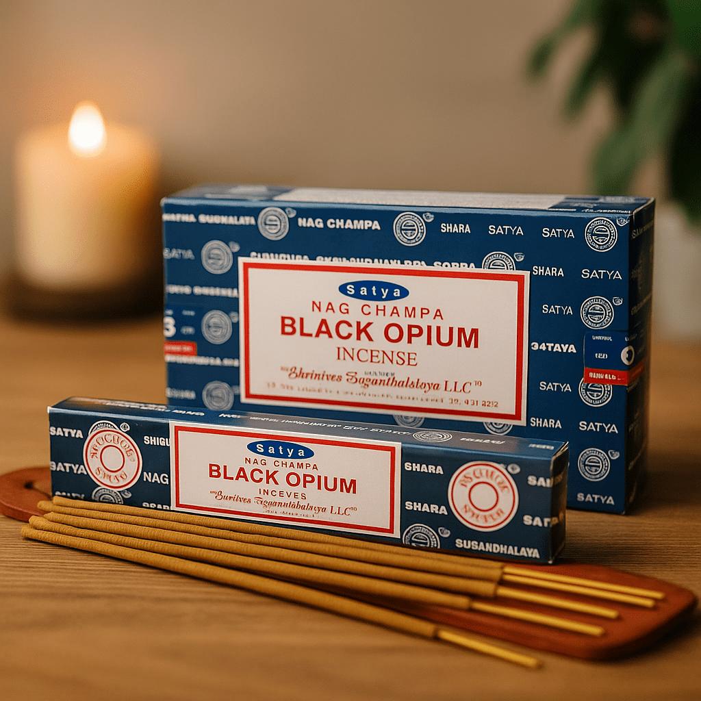 Black Opium Incense Sticks 15g Satya