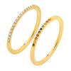 New In Fashion Minimalist Metal CZ Stone Rings for Women,Anti Allergy Stainless Steel Full Light Set Colored cubic zirconia Ring