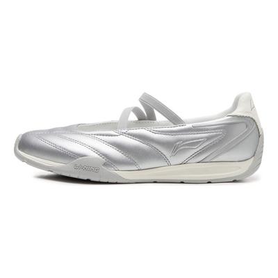 Li Ning Filin Балетная Мода Универсальные Прочные Дышащие Низкие Повседневные Кроссовки для Стиля Жизни Женские Серебристые AGLW072-3