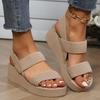 Fashion Fashion Trend Women's Wedge Sandals Non Slip Slipper Platform Ankle Strap Slingback Lightweight Women Shoes Sandalias De Mujer