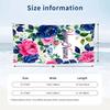 Floral Artwork 17 Theme Quick Dry Beach Towel Custom Name Text Print Large Sand Resistant Towel Beach Vacation