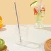 Baijie 304 Stainless Steel Straws, Reusable Metal Bent Creative Milk Tea Thick Straws, Pack of Two