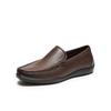 Senda Casual Leather Shoes Men 2026 Summer New One Foot Flat Bean Shoes