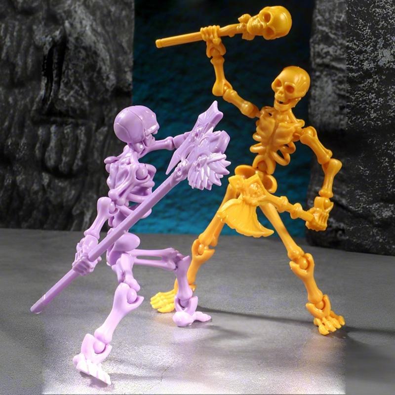 Многосуставной Подвижный Робот-Меняющий Форму 3D Печатный Скелет Манекен Макет Счастливый 13 Фигурки Настольное Украшение Хэллоуин Декор