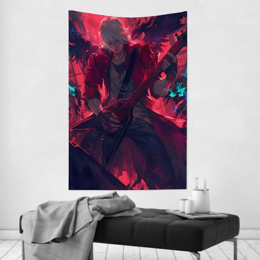 Игра DDevil May Cry Гобелен Декор комнаты Настенное полотно Вечеринка Подвесной фон Декор комнаты Детская комната