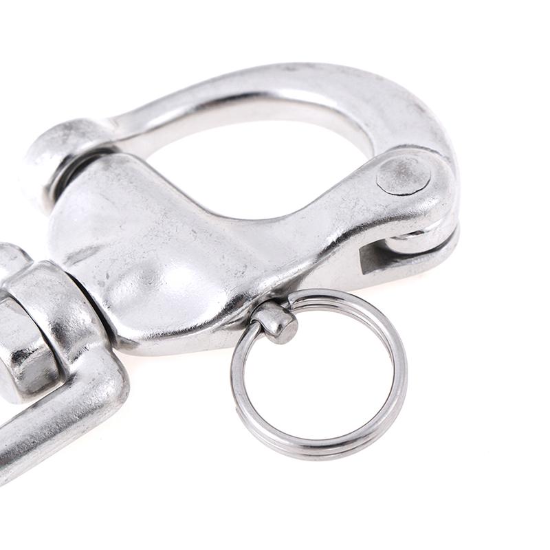 Быстроразъемная скоба из нержавеющей стали для лодочной цепи, поворотный карабин, 70 мм