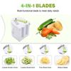 LMETJMA 4 In 1 Spiralizer Vegetable Slicer Rotating Blades Veggie Spiralizer Cutter Zucchini Spiral Noodle Maker JT321