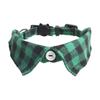 (Qunide) Cat Collar Breakaway With Cute Bow Tie And Bell Plaid For Kitty Adjustable Safety