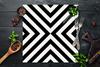 Glass stovetop protector 50x52 stripes