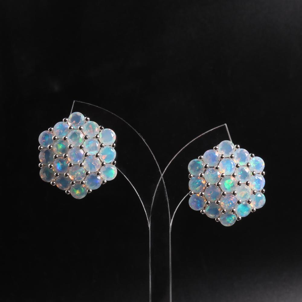 Красивые роскошные большие серьги из серебра 925 пробы с натуральным эфиопским опалом 13,3 карата для женщин, день рождения, юбилей