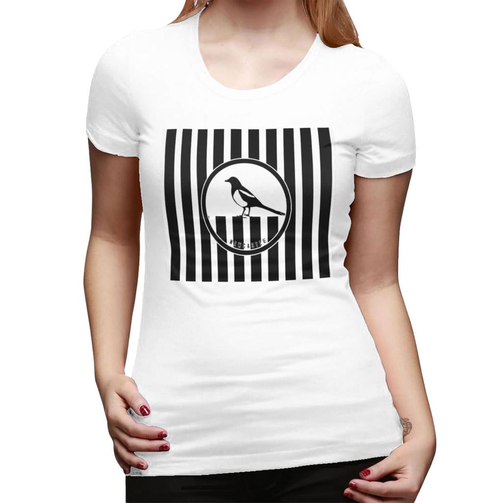 Newcastle Magpies TShirt for Women Round Neck Streetwear T Shirts Womens Short Sleeve Summer Clothes Tops