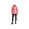 Under Armour Solid Color Logo Loose Long-Sleeve Hooded Jacket Women Jackets Pink 1342816-663