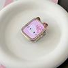 Чехол для Apple Watch с кристаллами KT Cat для Series 10, 9, 8 и 7 - Полуобернутая Алмазная Защитная Крышка