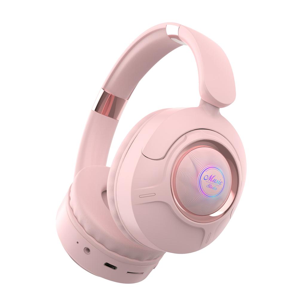 Наушники Bluetooth, беспроводная гарнитура Bluetooth 5.3 Over Ear, наушники для музыкальных и спортивных игр, вкладыши с шумоподавлением, сабвуфер, регулируемые наушники