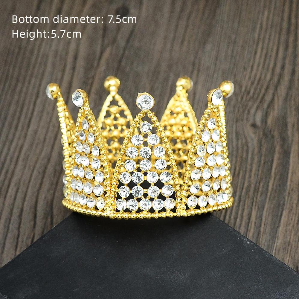 Корона со стразами для выпечки торта, украшение для головы, детские аксессуары для волос, принцесса, свадьба, день рождения, вечеринка, принадлежности, новый