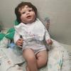BZDOLL Reborn Baby, 50 см, 3D-краска, мягкая силиконовая реалистичная кукла, игрушка для малышей с сосудистыми венами, платье Bebe