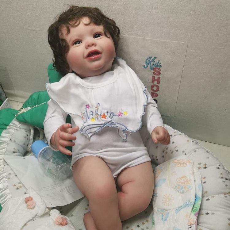 BZDOLL Reborn Baby, 50 см, 3D-краска, мягкая силиконовая реалистичная кукла, игрушка для малышей с сосудистыми венами, платье Bebe