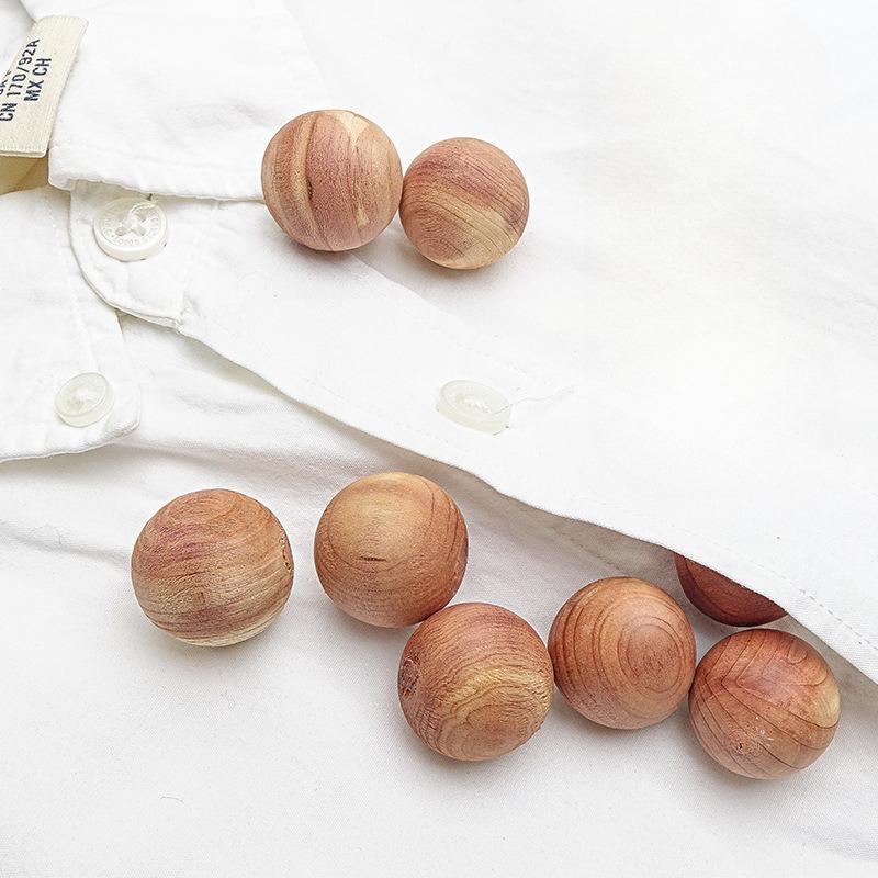 Круглый шар для шкафа и обуви, натуральный репеллент от насекомых, против запаха, против моли, впитывающий влагу, влажные бревна, натуральный ладан, деревянный шар