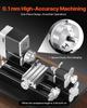 VEVOR Didactical Mini Metal Lathe Machine, 70 x 130 mm(2.76 x 5.12 in), 36W Power Metal Lathe, 20,000 RPM Speed, with 3-jaw Chuck