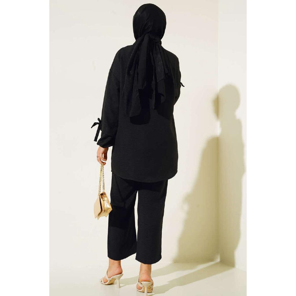 Women's Buttoned Linen Double Suit