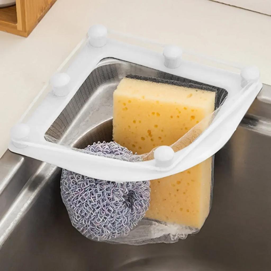 Многофункциональная сетчатая вешалка для фильтра для раковины, треугольный держатель для полотенец, сетка для сита, предотвращающая засорение, подвесной мешок для мусора, сливное устройство