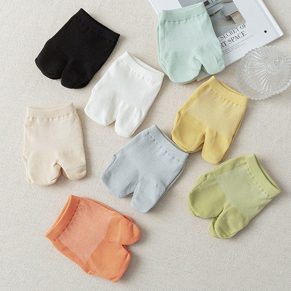 Invisible Breathable Candy Color Summer Two Toe Socks Split Toe Socks Women Hosiery Half Palm Socks
