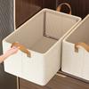 1pc Clothes Storage Basket Oxford Cloth Clothes Hand-held Storage Box Foldable Storage Box with Steel Frame Wardrobe Organizer