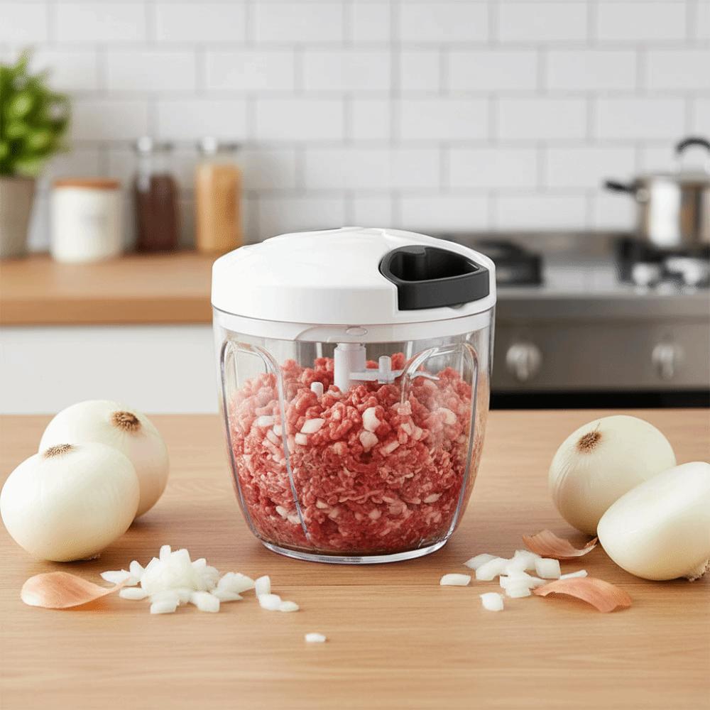 Kitchen Gadgets Hand-pulled Manual Garlic Chopper Sharp Effort-saving Meat Mincer Efficient Stainless Steel Garlic Masher Chef