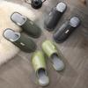 New Women's and Couple's Warm Cotton Maternity Slippers with Thick Leather Sole for Indoor and Outdoor Use.