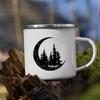 Mountain Camping Adventure Print Enamel Creative Coffee Water Milk Cups Camping Mugs Handle Drinkware Vacation Hiking Mug Gifts