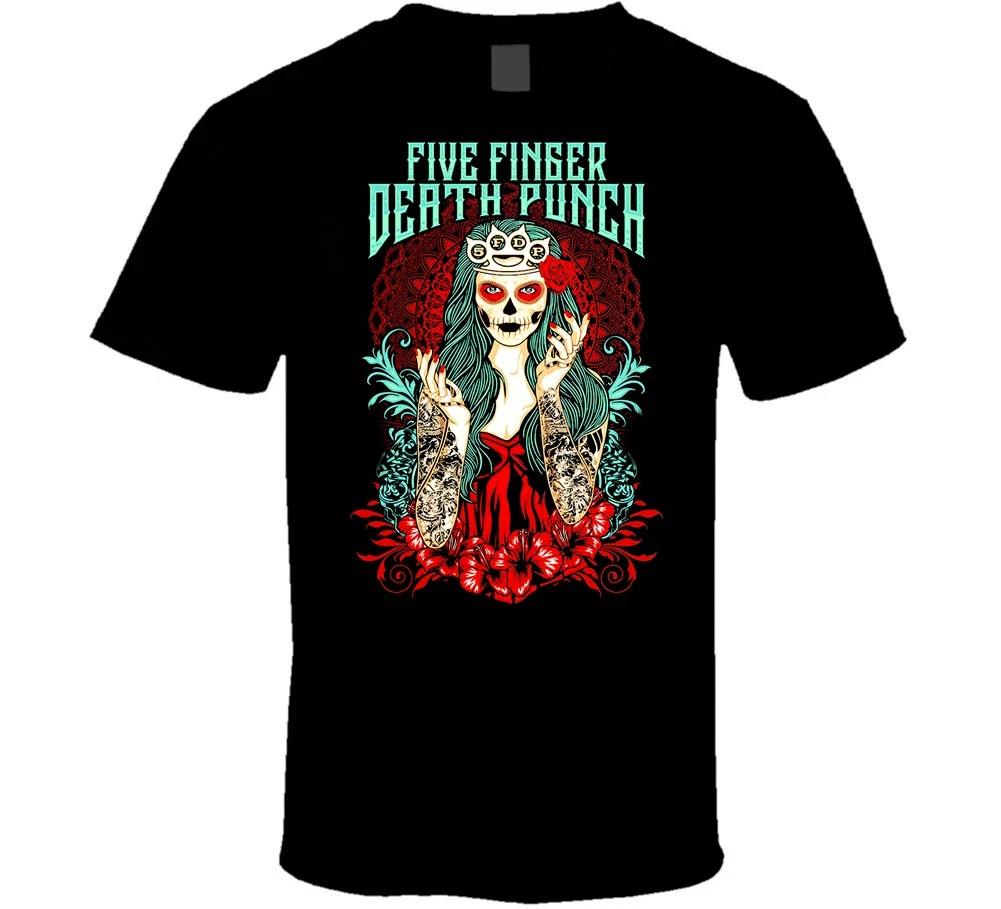 Lady Muerta Skeleton Graphic T- Shirt Black Gothic Streetwear Tee