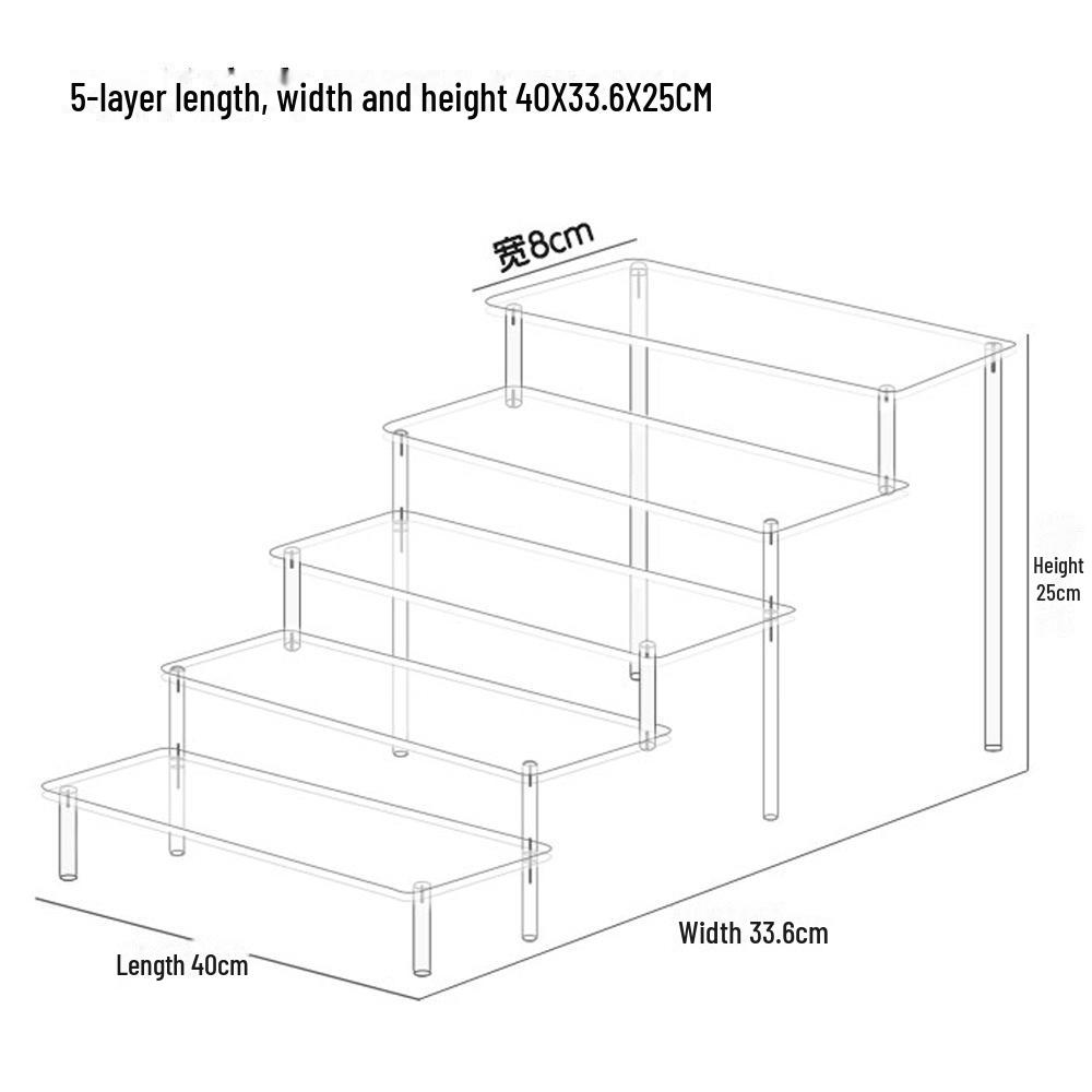 Акриловая многослойная ступенчатая стойка для коллекционных предметов Pop Mart Blind Box