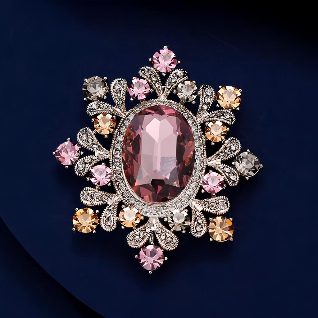 Ретро брошь-цветок Fuxin, Дизайнерская женская брошь высокого класса, Нишевая брошь-булавка, Модная и роскошная