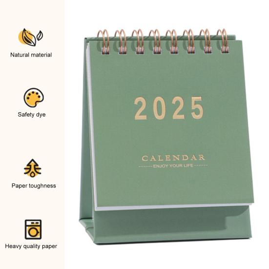 2025 Desk Calendar Annual Planner Standing Flip Calendar with Coil To-Do List Schedule Organizer Home Office School Supplies