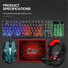 G300 4-in-1 Keyboard Mouse Headset Mouse Pad Wired Luminous Office Game Keyboard  And  Mouse  Set