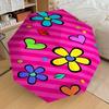 1pc Flowers Hearts Automatic Open/Close Umbrella Compact Folding Umbrella with 8-Rib Shaft for Women/Men, Elegant Birthday1301S