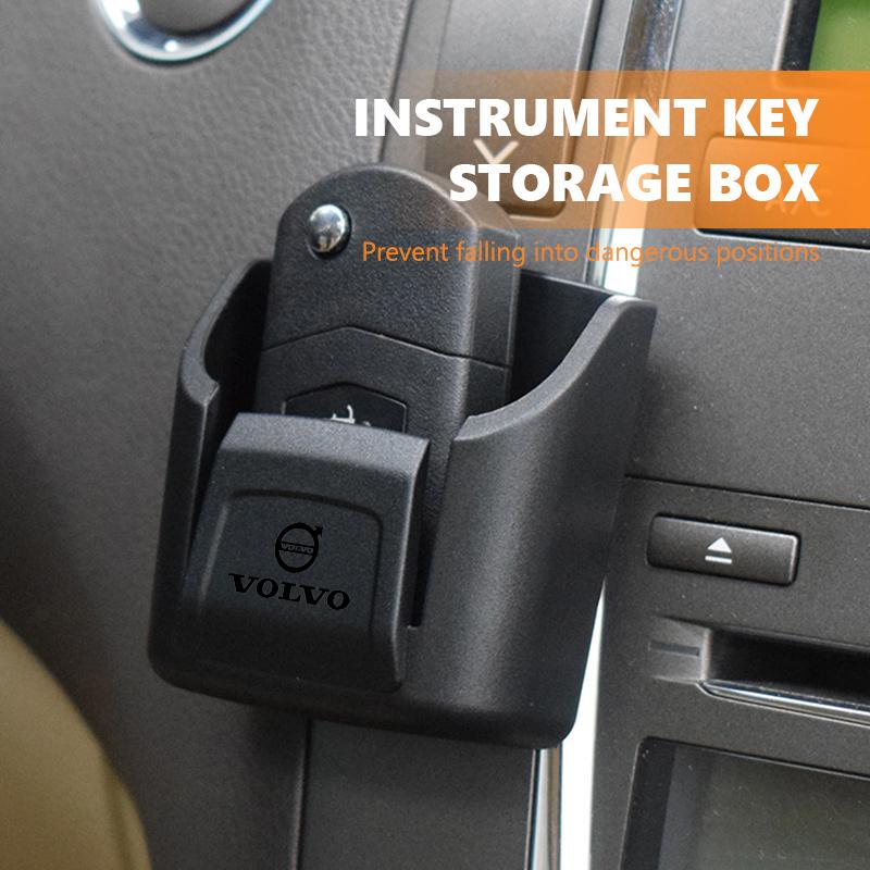 Universal Car Dashboard Key ID Card Storage Box Accessorie For Volvo Xc60 Xc90 V40 V60 S60 V50 V90 S80 C40 XC40 V70 XC70 C30