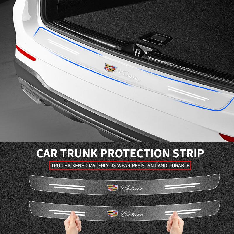 Car Rear Bumper Trunk Load Edge Protector Guard Trim Transparent Sticker For Cadillac Escalade GT4 XT4 ATS XT5 CTS XTS RS