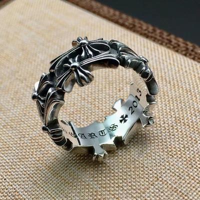 Кольцо Crowe Double Cross Flower Винтажное Мужское и Женское Кольцо для Влюбленных Versatile Ring