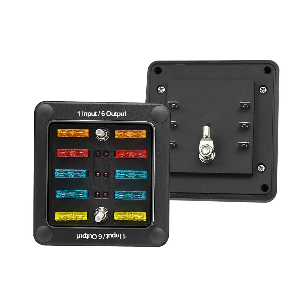 6-контактный блок с держателем коробки цепи заземления для защитной крышки светодиодная индикация болтовые клеммы для автомобиля морской низкий профиль отрицательная шина водонепроницаемый