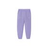 Li Ning Sports Trend Series Solid Color Loose Fit Casual Sports Long Pants Women Bottoms Lilac AYKS028-3