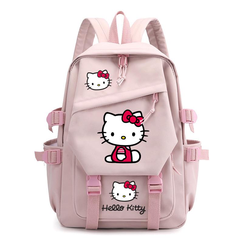 Hello Kitty School Backpack For Middle School And High School Fashionable Cartoon Nylon