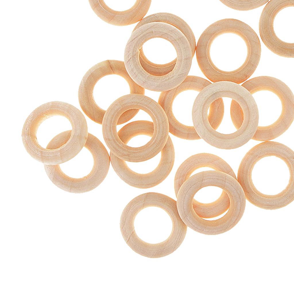20 шт., изготовление ювелирных изделий своими руками, деревянное кольцо для прорезывания зубов для украшения поделок, 25 мм