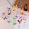 Милый конфетный цветной брелок в виде колокольчика со следами медведя, силиконовый цветочный брелок для девочек, подвеска на сумку, брелок для ключей от машины, украшение на рюкзак