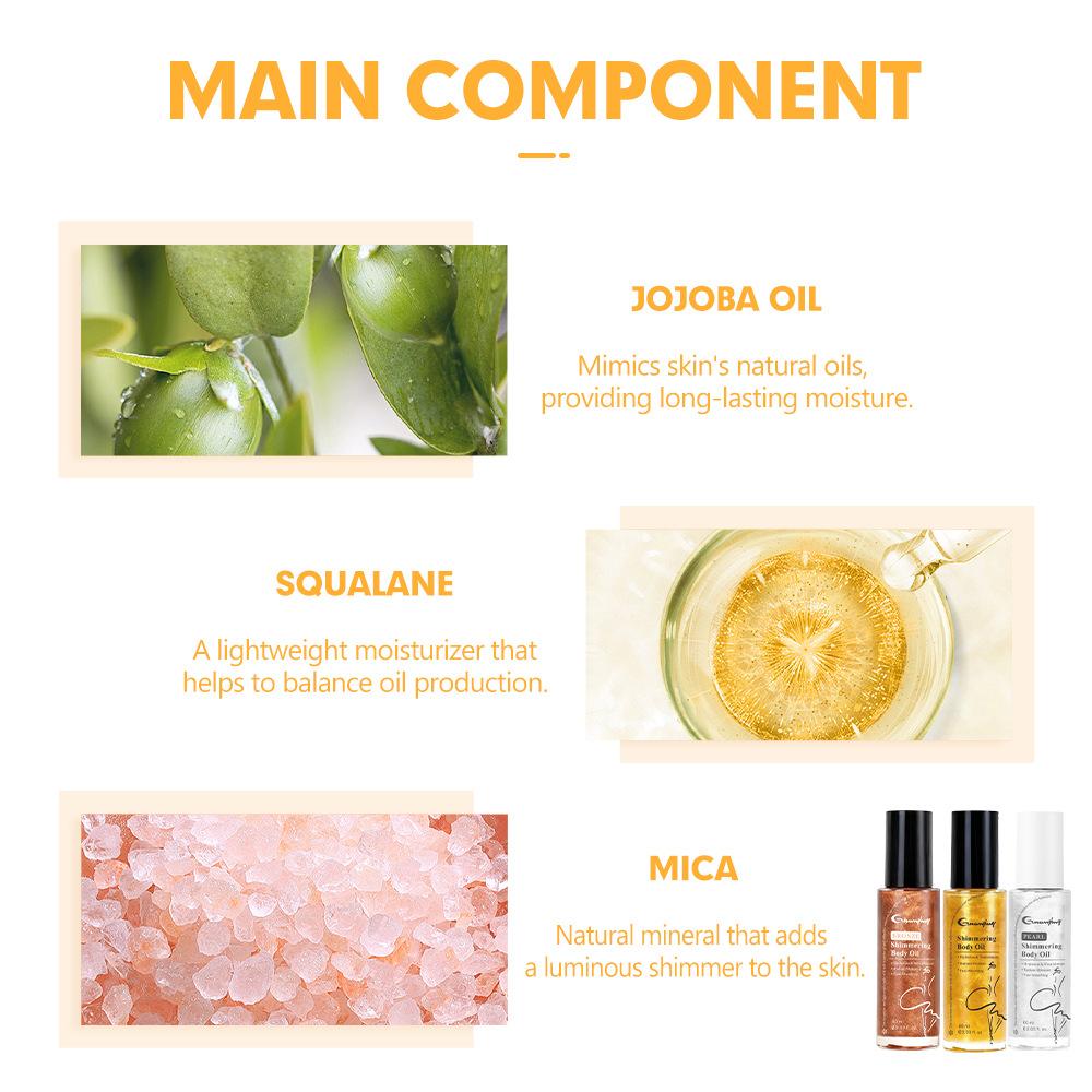 Сияющее масло для тела с хайлайтером Glow Liquid Быстро впитывающее увлажняющее масло для тела для загара без солнца и сияния кожи