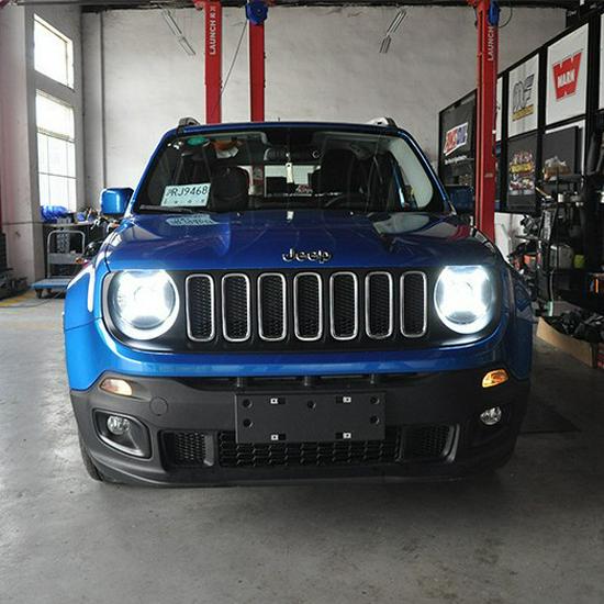 Подходит для Jeep Renegade 16-19: Светодиодный дневной ходовой огонь и Биксеноновая линзованная фара в сборе